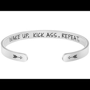 Wake up, Kick Butt, Repeat- Bracelet, Gift Fashion